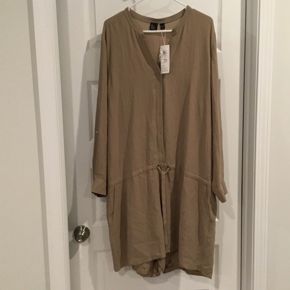 Eileen Fisher Pants - Eileen Fisher: The Fisher Project 100% silk mocha romper. NWT - Womens size XL.